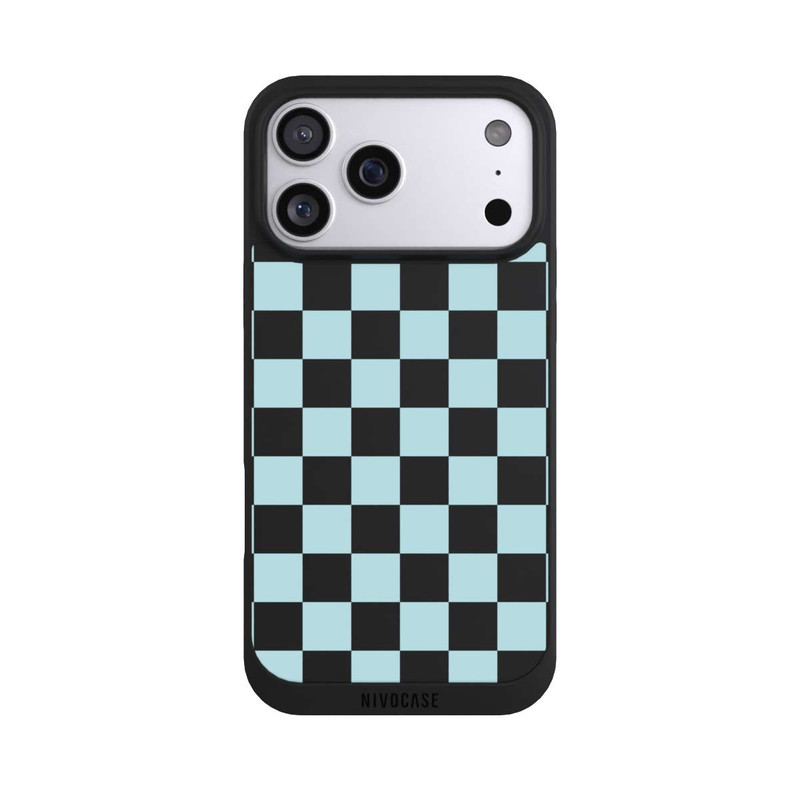 iPhone 17 Pro Max NIVOpure Carreaux bleus souples