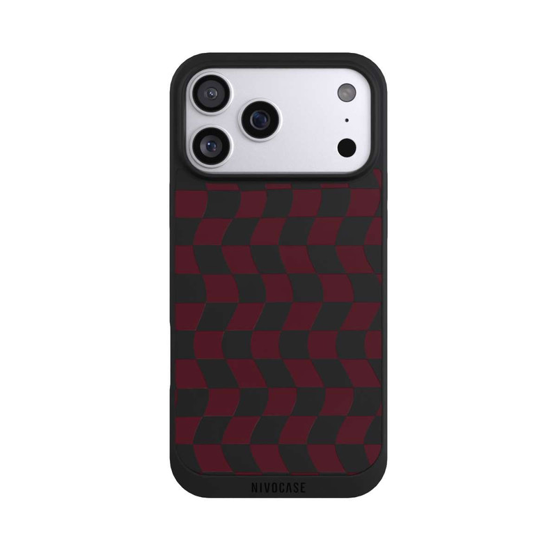 iPhone 17 Pro Max NIVOpure Karo Weinrot