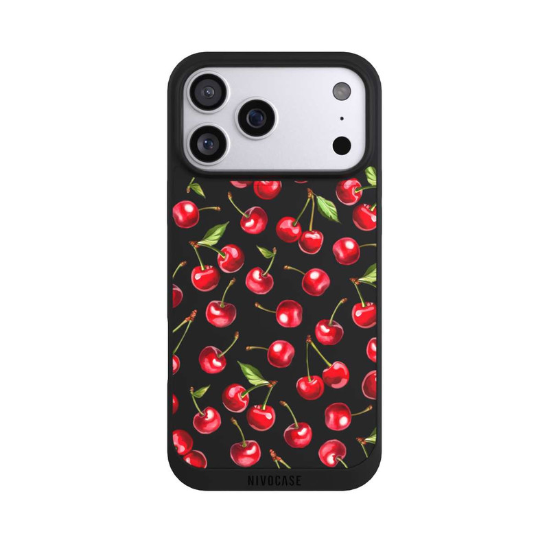 iPhone 17 Pro Max NIVOpure Kirschen Muster Transparent mit KI