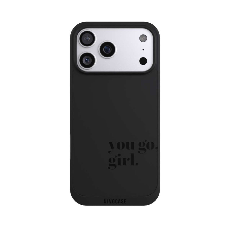 iPhone 17 Pro Max NIVOpure You Go Girl Schwarz Transparent