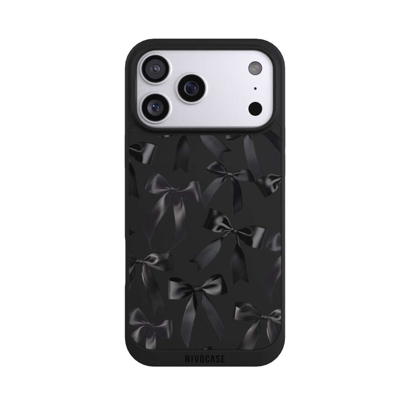 iPhone 17 Pro Max NIVOpure Schwarze Satinschleifen