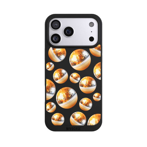 Apple iPhone 17 Pro Max NIVOpure Discokugel Party Gold Orange Transparent mit KI