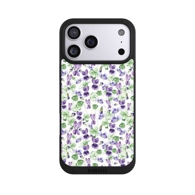 iPhone 17 Pro Max NIVOpure Purple Wildflowers Pattern Watercolor