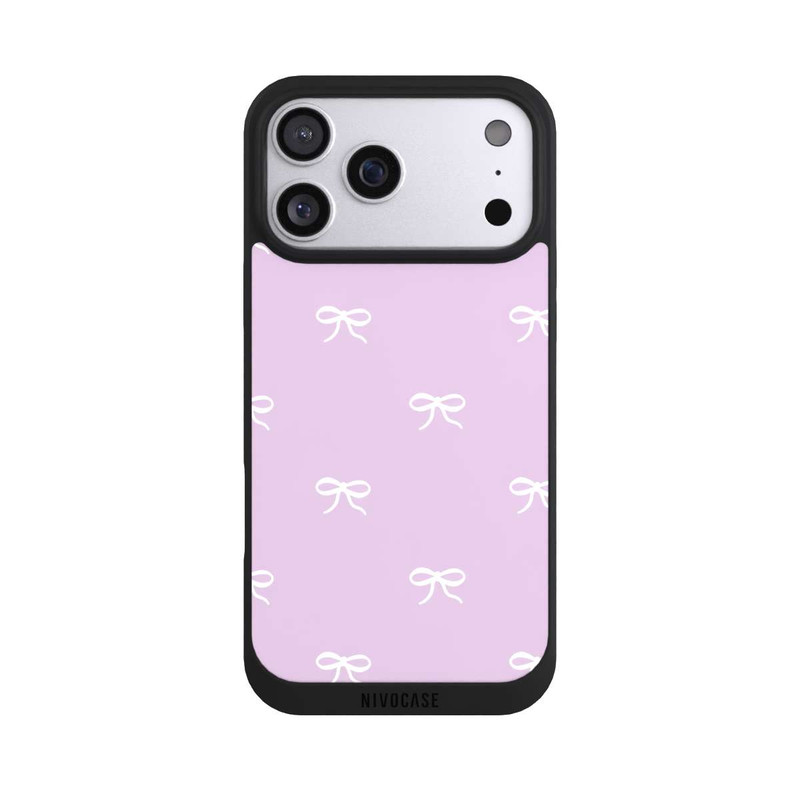 iPhone 17 Pro Max NIVOpure Schleifen Muster Flieder