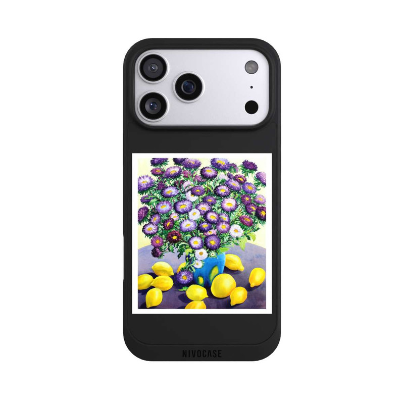 iPhone 17 Pro Max NIVOpure Purple Asters and Lemons by Christopher Ryland