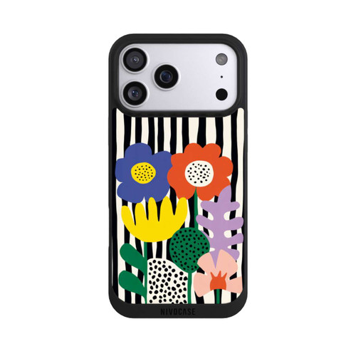 Apple iPhone 17 Pro Max NIVOpure Flowers Striped Background