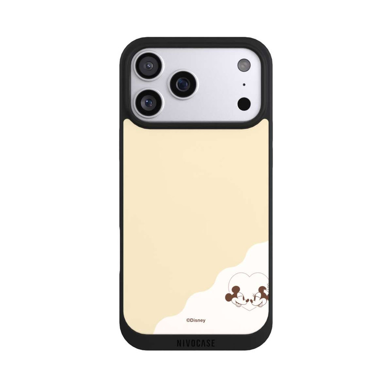 iPhone 17 Pro Max NIVOpure Mickey and Minnie Love Heart Beige