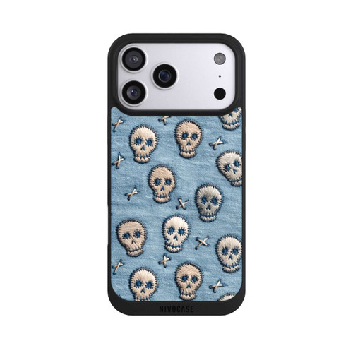 Apple iPhone 17 Pro Max NIVOpure Skulls on Jeans Pattern