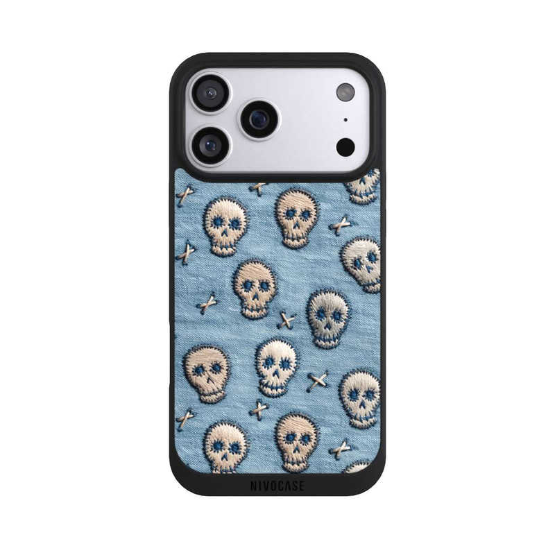 iPhone 17 Pro Max NIVOpure Skulls on Jeans Pattern