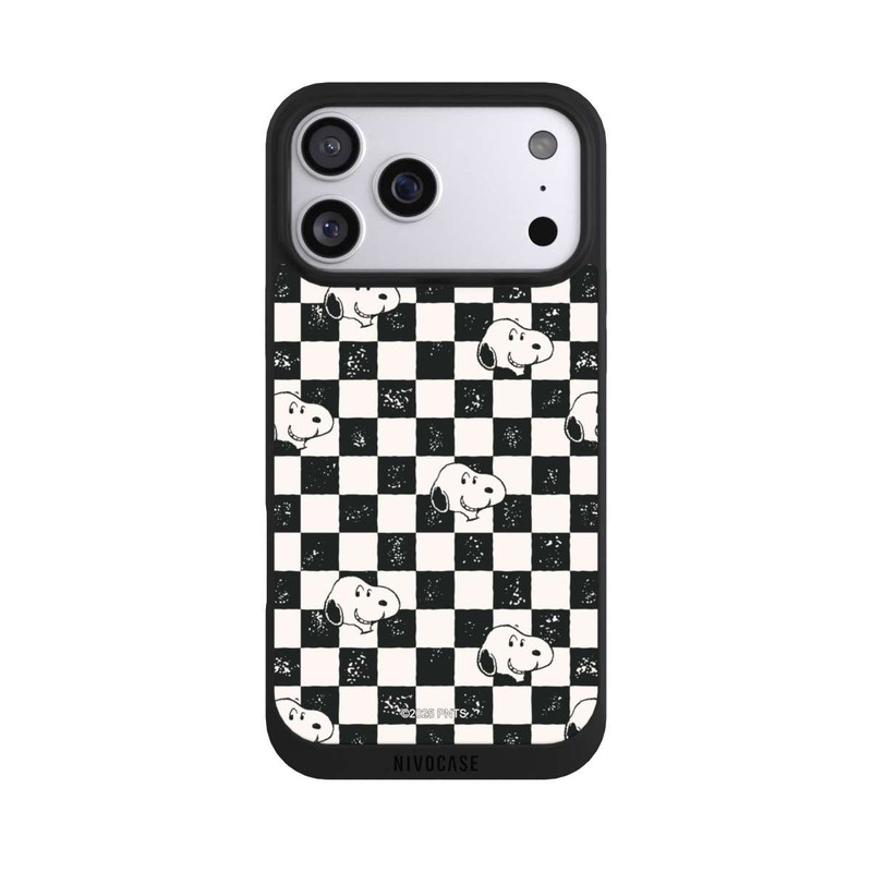 iPhone 17 Pro Max NIVOpure Snoopy Heads Checked Pattern