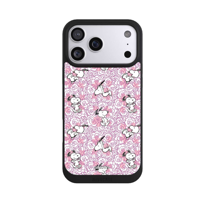 iPhone 17 Pro Max NIVOpure Peanuts Pink Roses Pattern