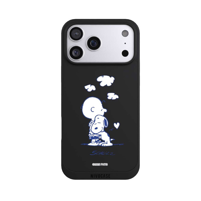 iPhone 17 Pro Max NIVOpure Peanuts Charlie Brown Snoopy Hug Transparent