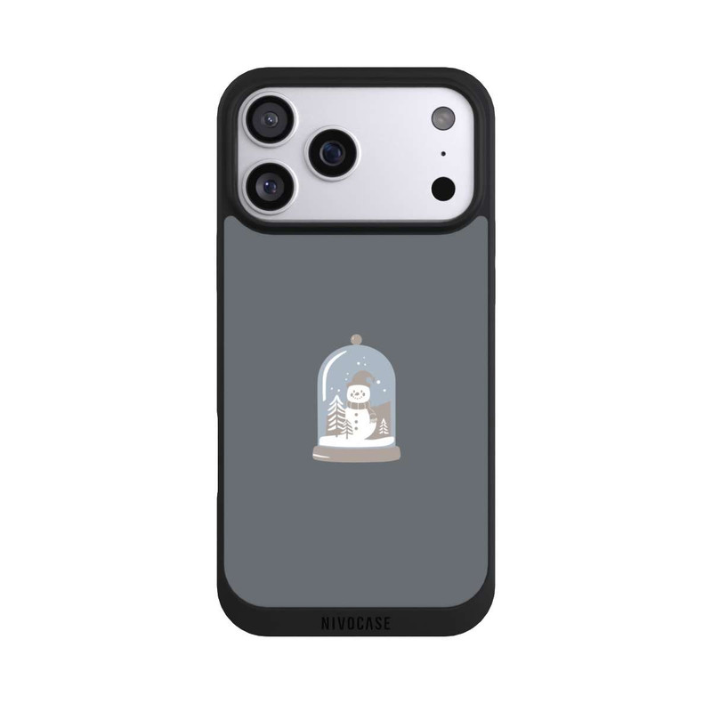 iPhone 17 Pro Max NIVOpure Boule à Neige Minimaliste avec Bonhomme de Neige