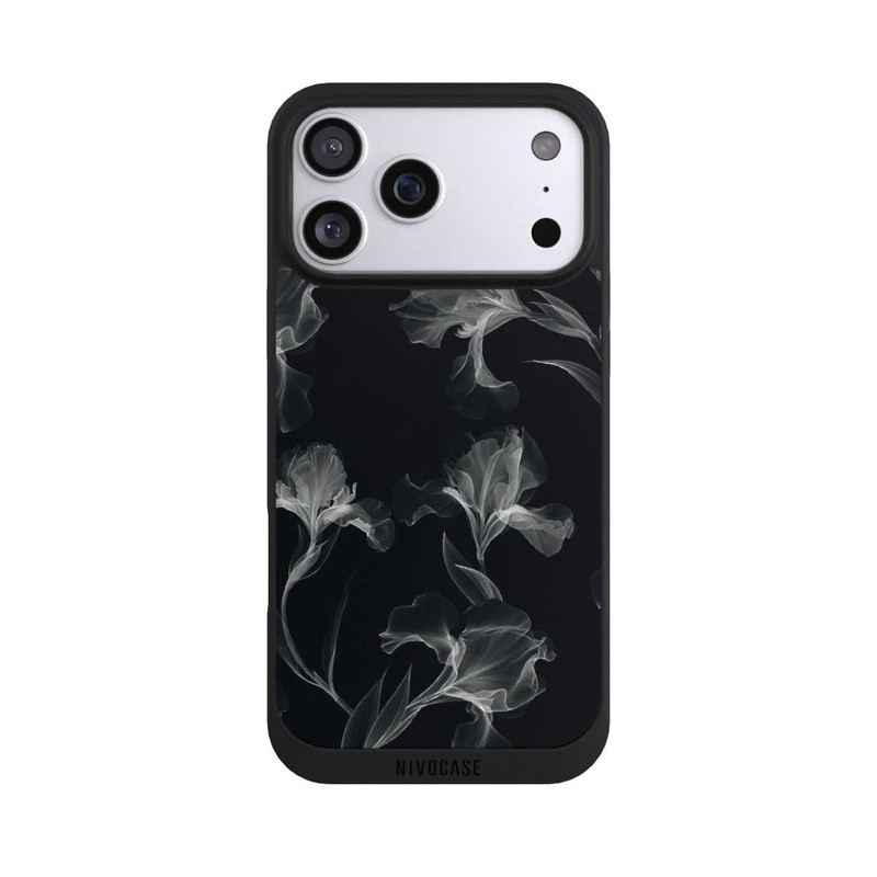 iPhone 17 Pro Max NIVOpure Blumen Schwarz-Weiß Röntgenaufnahme