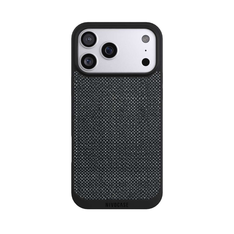 iPhone 17 Pro Max NIVOpure Abstrakter schwarzer Stoff