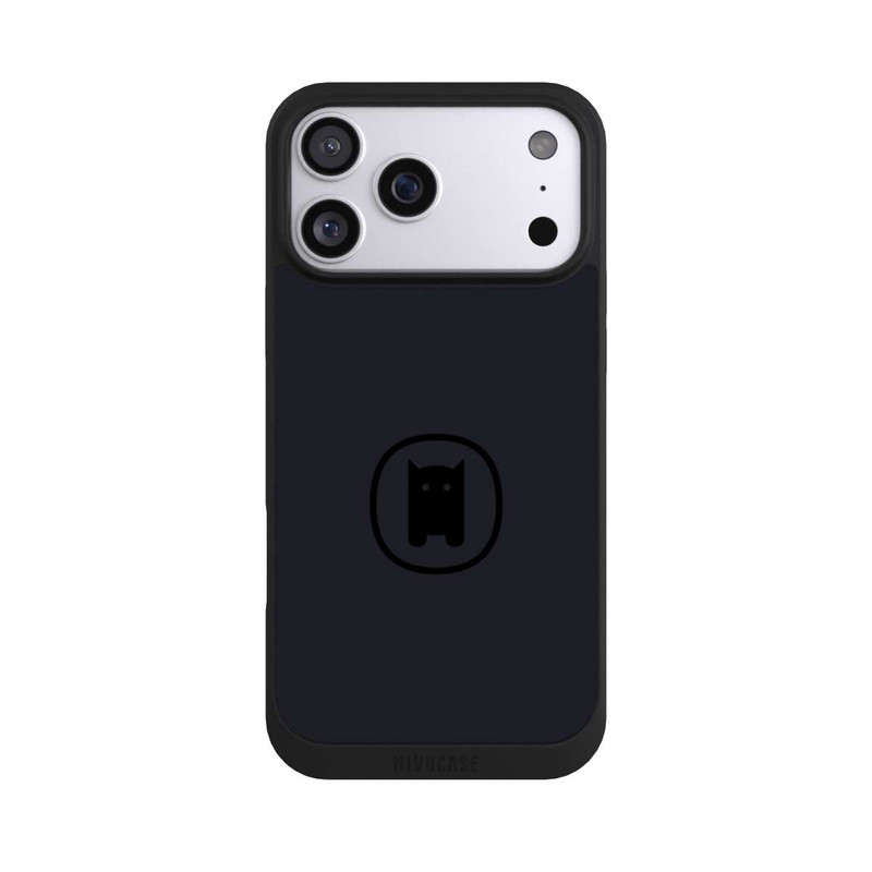 iPhone 17 Pro Max NIVOpure Nivocase Logo Gross Schwarz Grau 