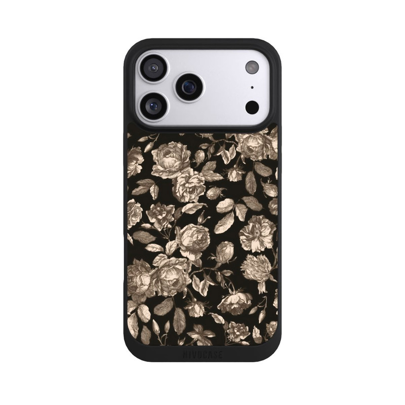 iPhone 17 Pro Max NIVOpure Toile fleurs foncées