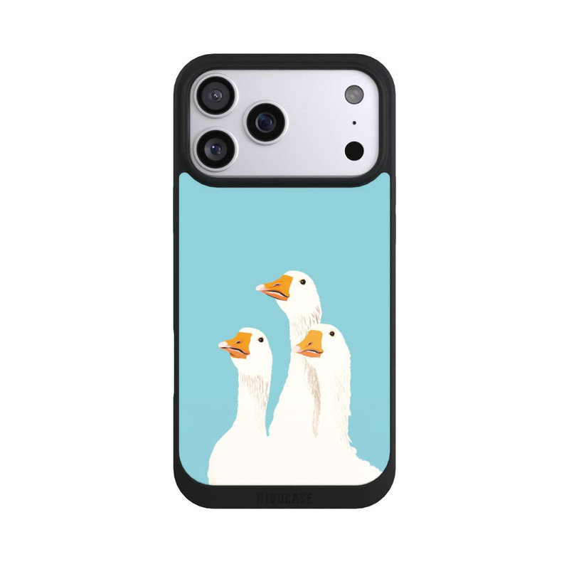 iPhone 17 Pro Max NIVOpure Three Geese Light Blue with AI