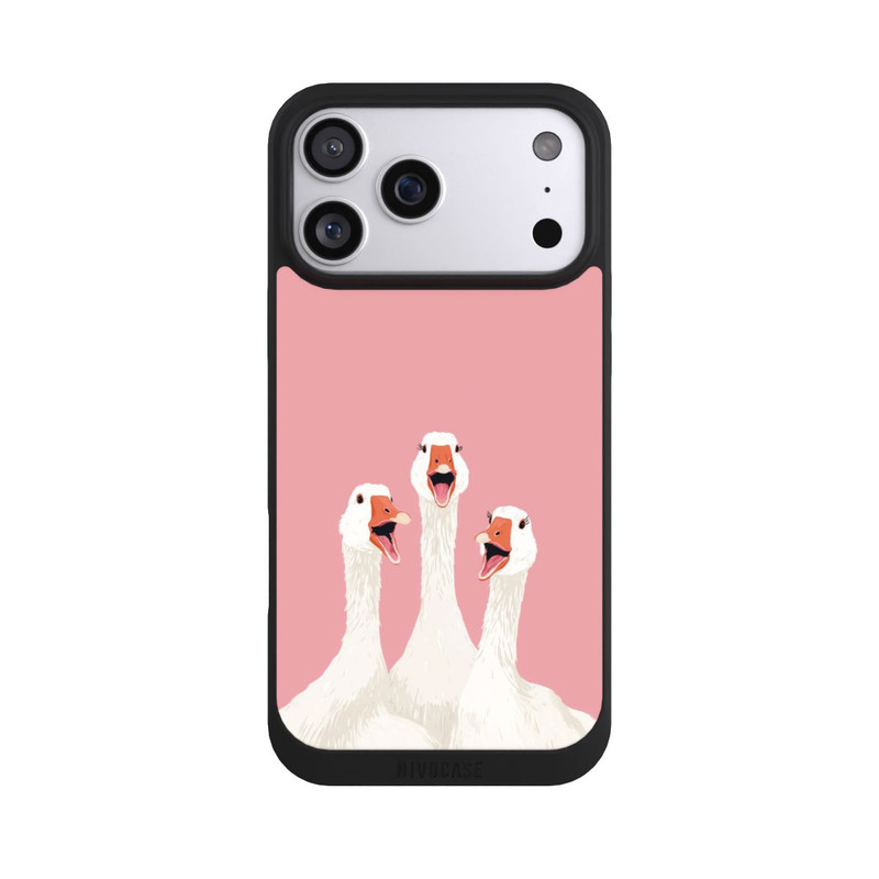 iPhone 17 Pro Max NIVOpure Three Geese Pink with AI