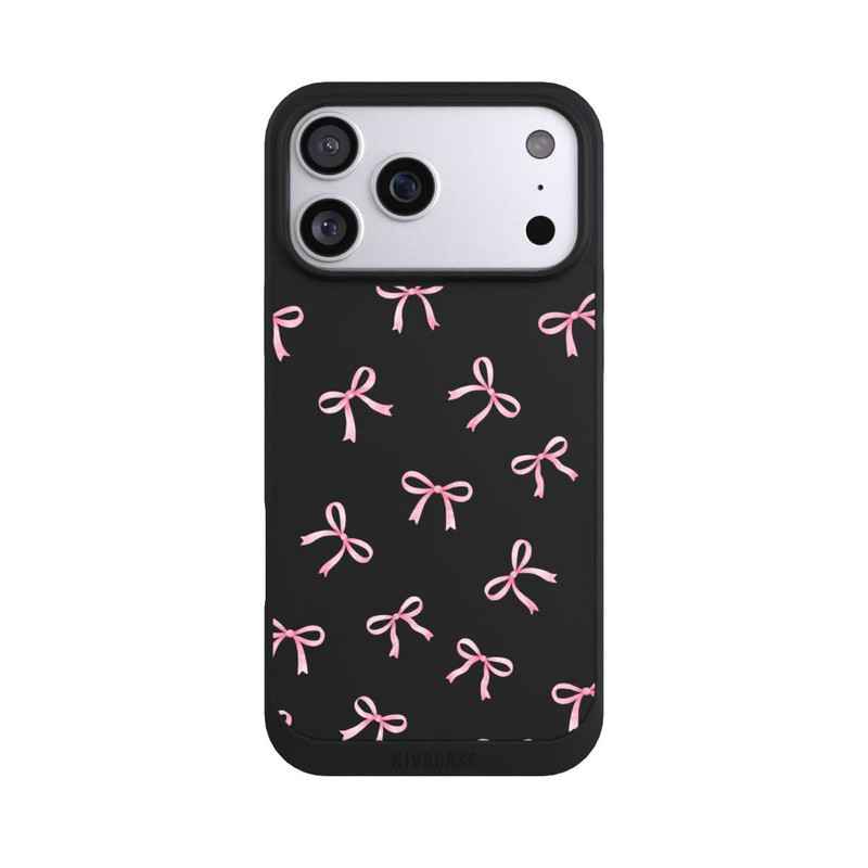 iPhone 17 Pro Max NIVOpure Pink Bows transparent with AI