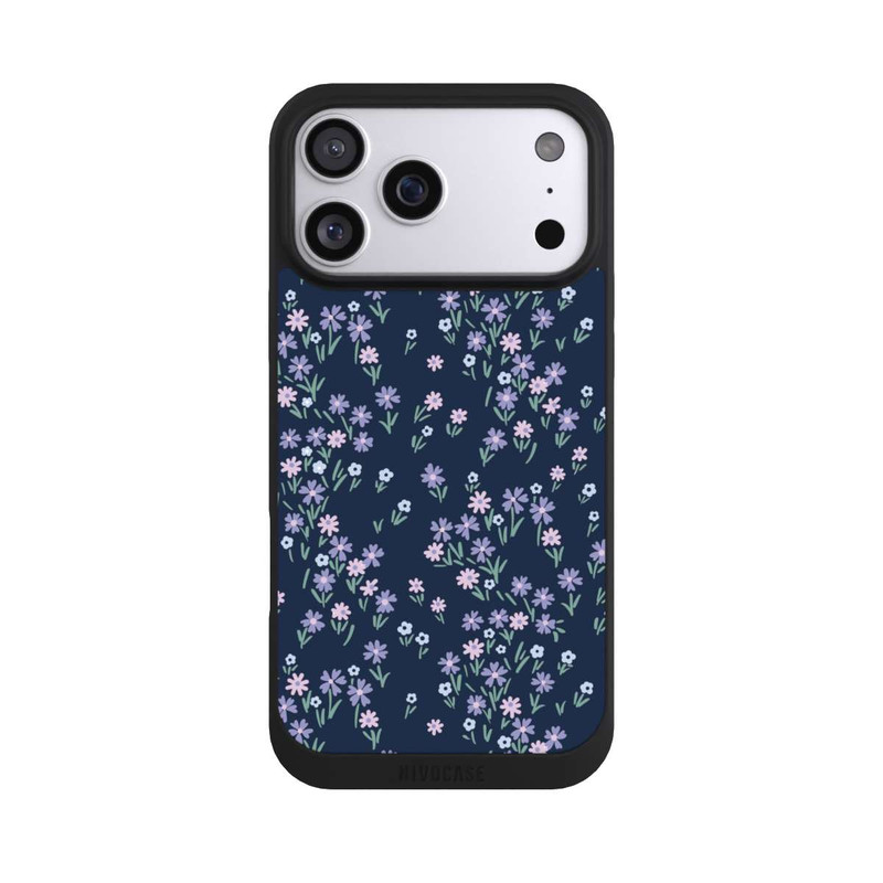 iPhone 17 Pro Max NIVOpure Dark Blue Floral Theme
