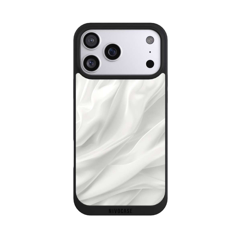 iPhone 17 Pro Max NIVOpure Texture Lisse Satinée Blanche avec IA