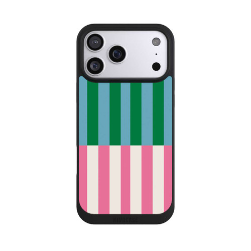 Apple iPhone 17 Pro Max NIVOpure Streifenmuster Grün Rosa
