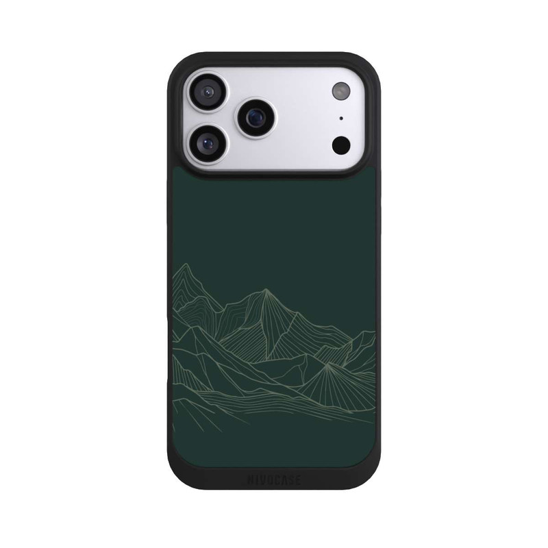 iPhone 17 Pro Max NIVOpure Dessin Au Trait De Montagne Vert