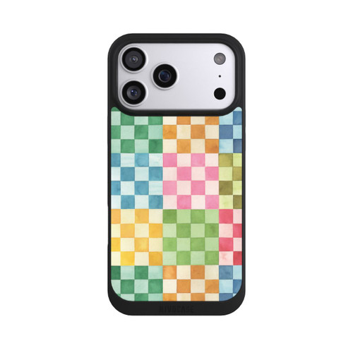 Apple iPhone 17 Pro Max NIVOpure Checkerboard Watercolor Chess Geometric Red