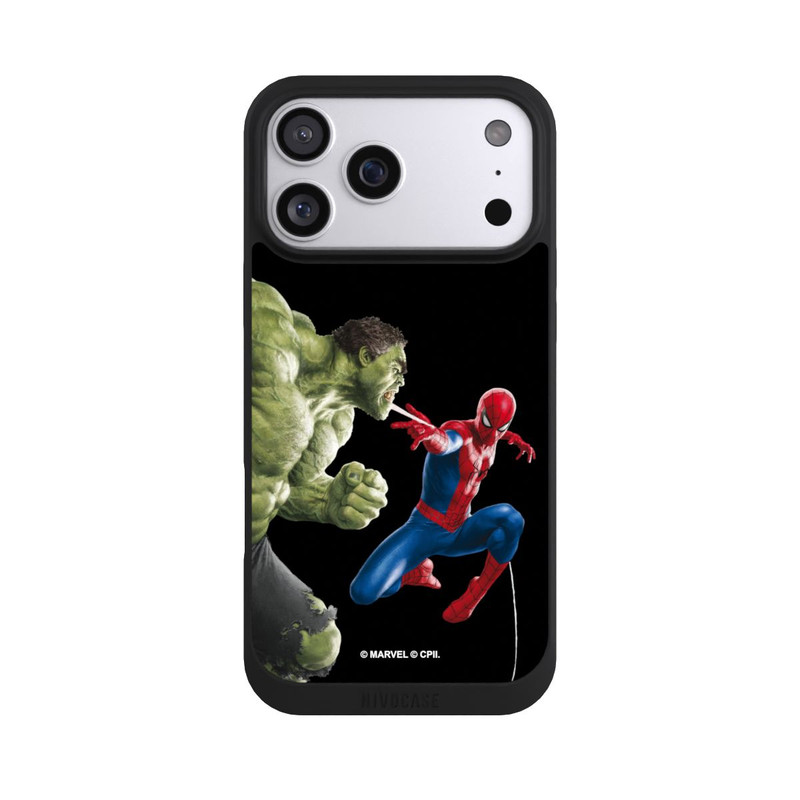 iPhone 17 Pro Max NIVOpure Spider-Man affronte Hulk