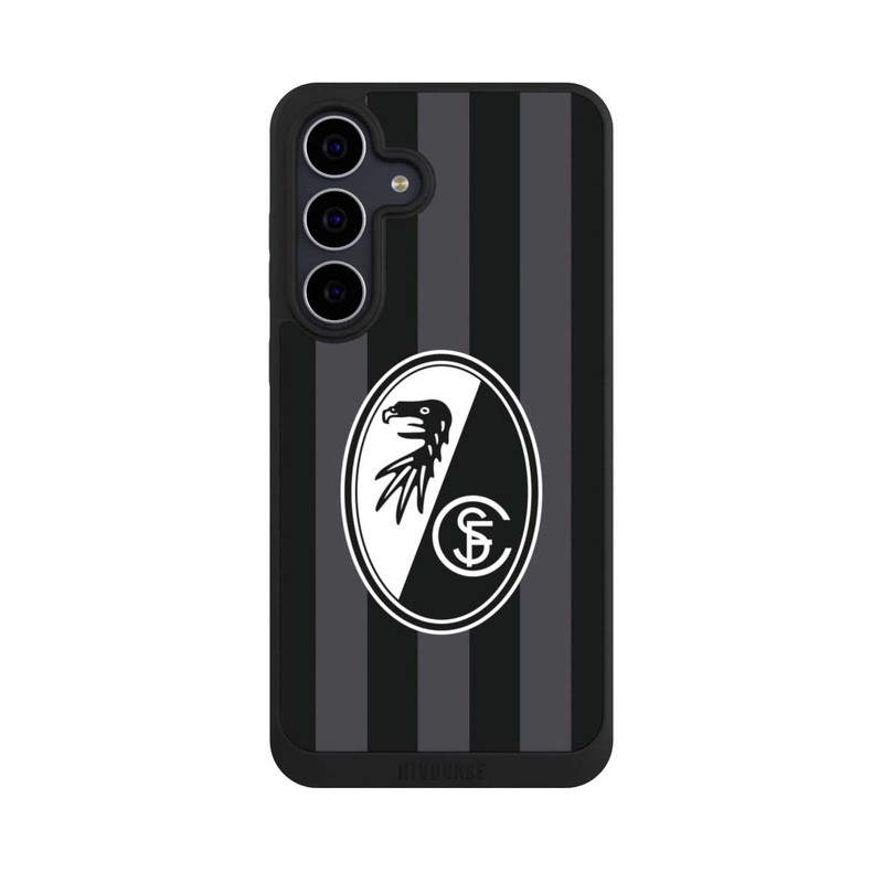 Galaxy S25 FE NIVOpure SC Freiburg - Grau Gestreift