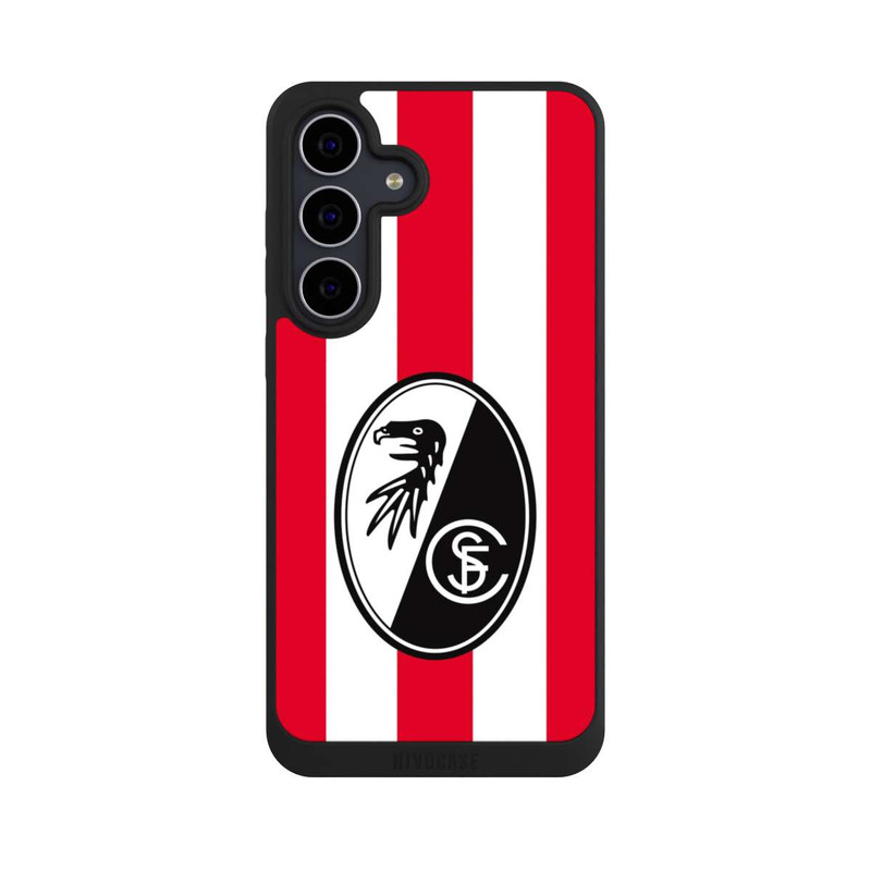 Galaxy S25 FE NIVOpure SC Freiburg - Rot Gestreift