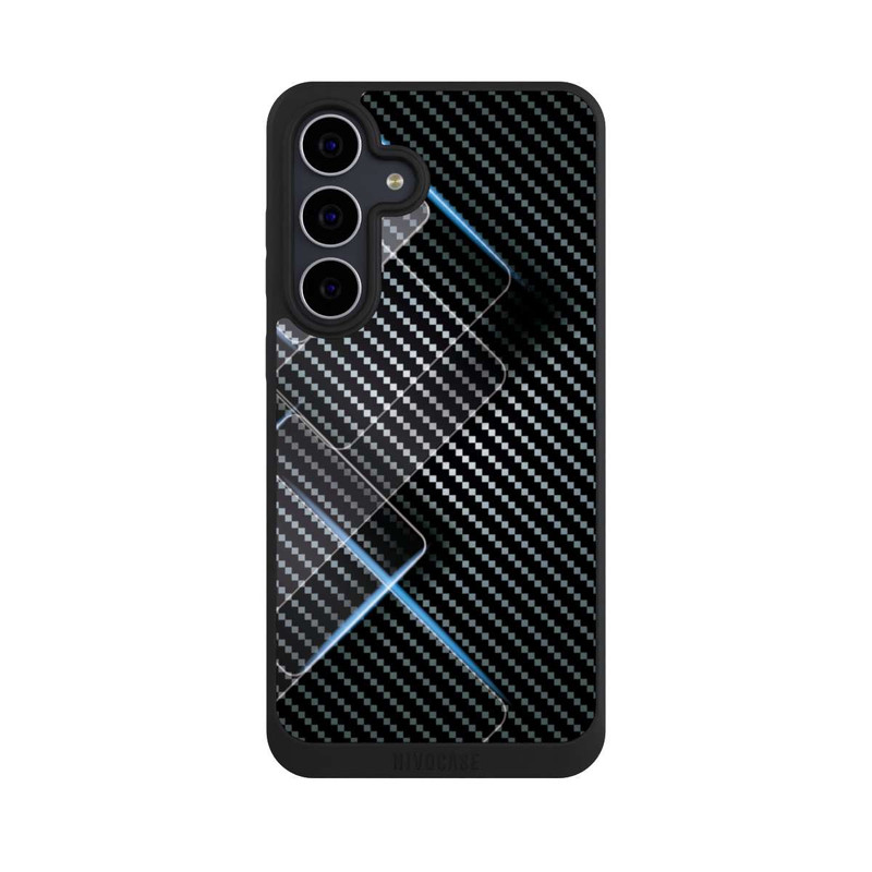 Galaxy S25 FE NIVOpure Blaue Linien auf Karbon