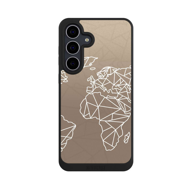 Galaxy S25 FE NIVOpure Carte du Monde Polygone