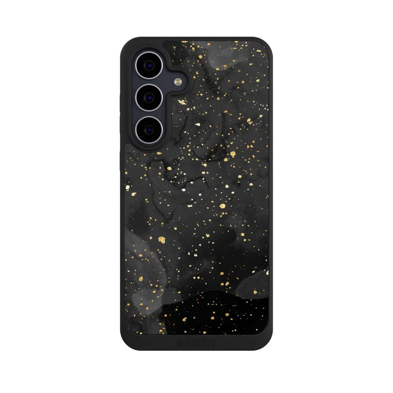 Galaxy S25 FE NIVOpure Marble Black Gold Look Sparkle