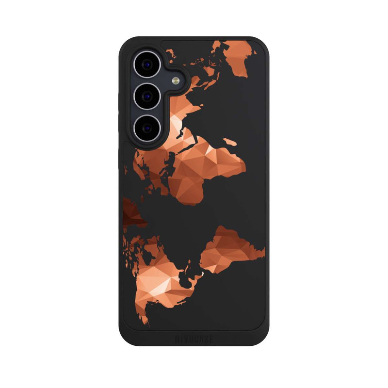 Galaxy S25 FE NIVOpure Carte du Monde Triangle sans fond