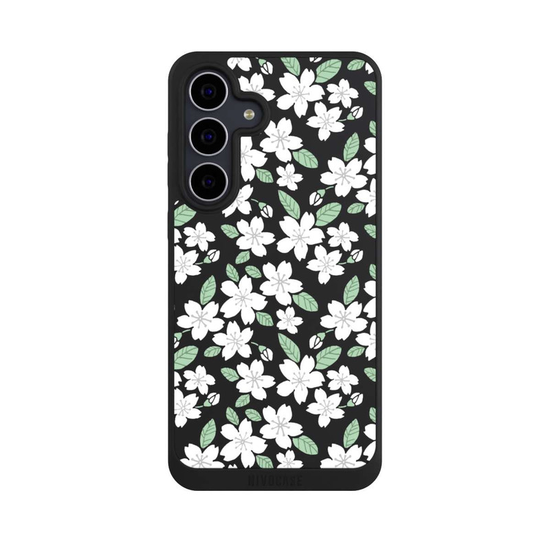 Galaxy S25 FE NIVOpure Weisse Blüten ohne Hintergrund