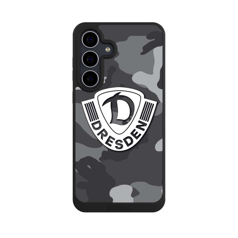 Galaxy S25 FE NIVOpure Dresden Camouflage Grau - Dynamo Dresden