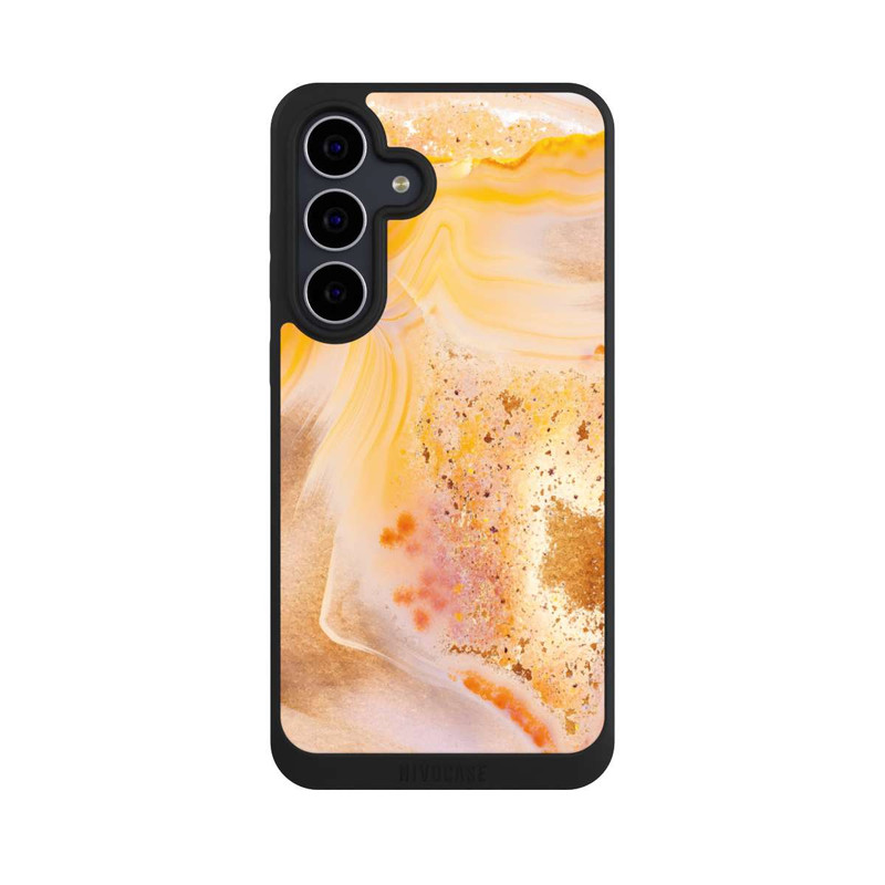 Galaxy S25 FE NIVOpure Orangefarbener Glitzer Marmorlook