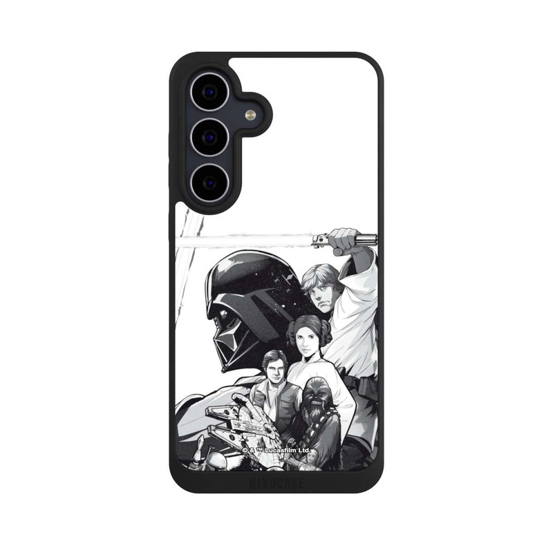 Galaxy S25 FE NIVOpure Personnages StarWars - Noir et Blanc