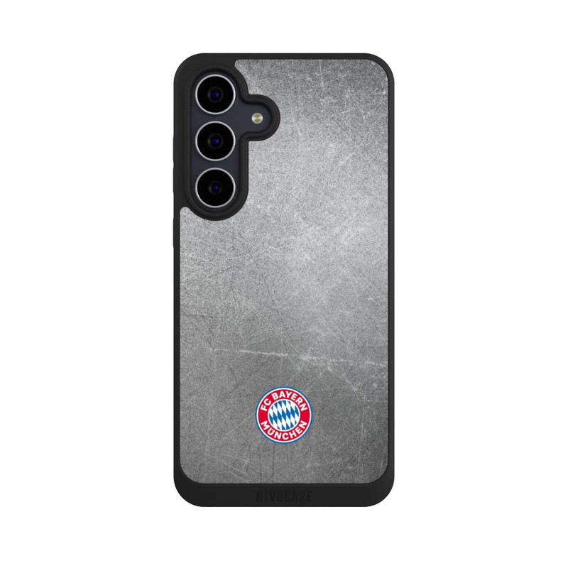 Galaxy S25 FE NIVOpure Logo FCB Classique Petit - Coloré sur Fond Métallique