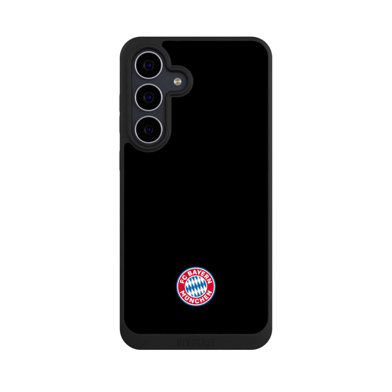 Galaxy S25 FE NIVOpure Logo FCB Classique Petit - Coloré sur Fond Noir