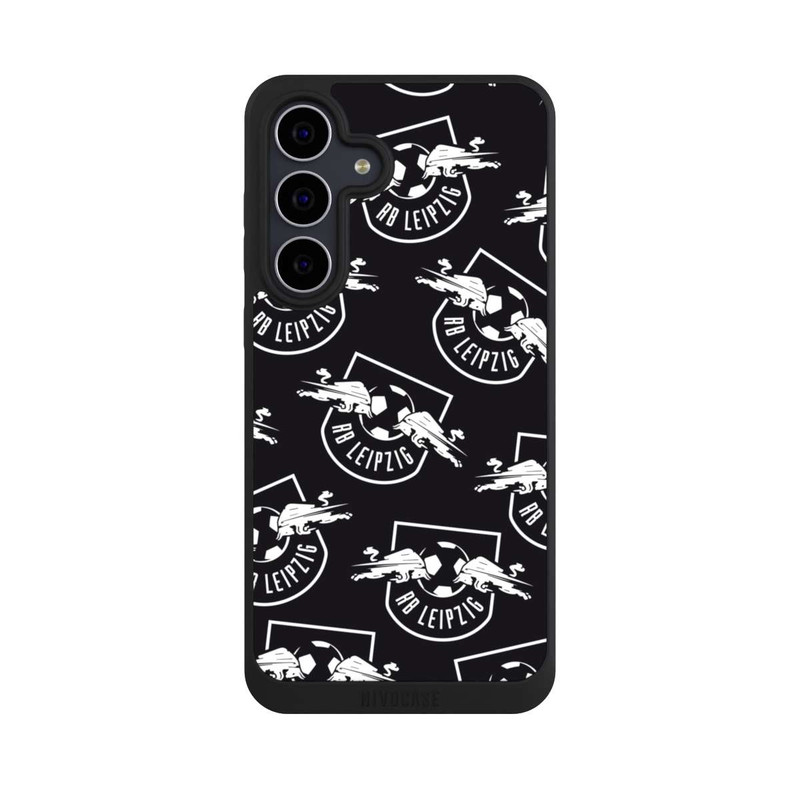 Galaxy S25 FE NIVOpure Logos RB Leipzig Blanc sur Noir