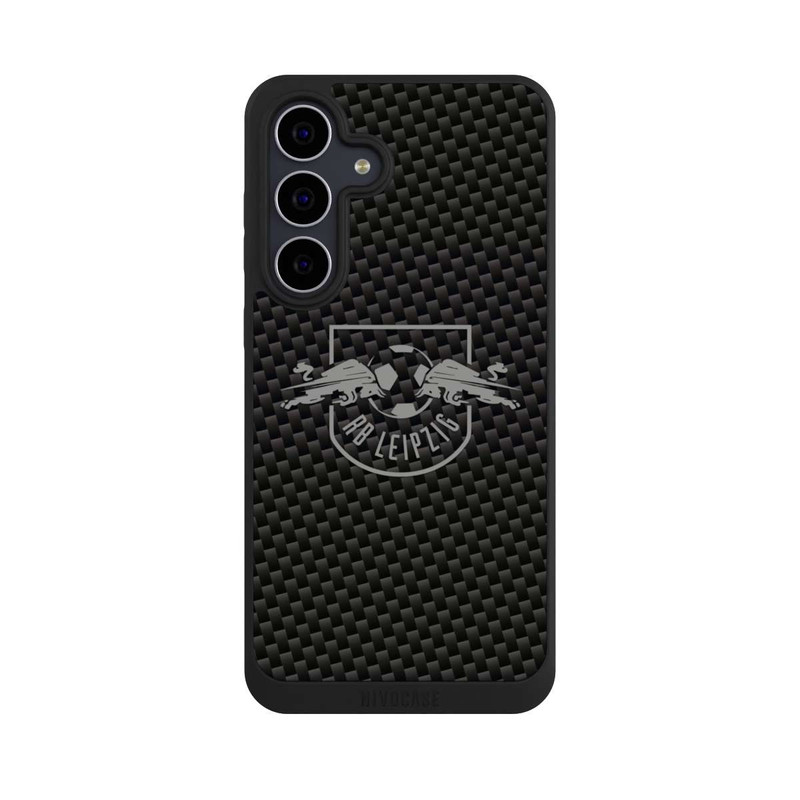 Galaxy S25 FE NIVOpure Graues RB Leipzig Logo auf Carbonoptik
