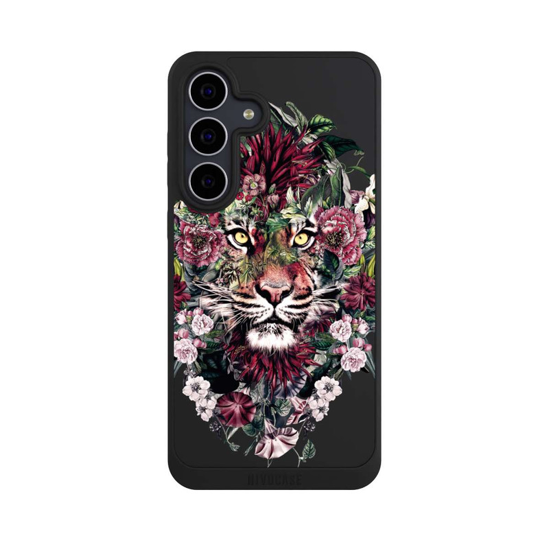 Galaxy S25 FE NIVOpure Floraler Tiger ohne Hintergrund