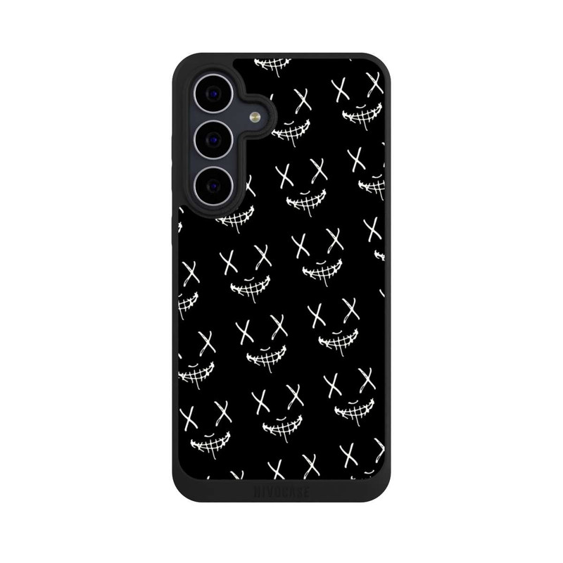 Galaxy S25 FE NIVOpure Maskenmuster Schwarz