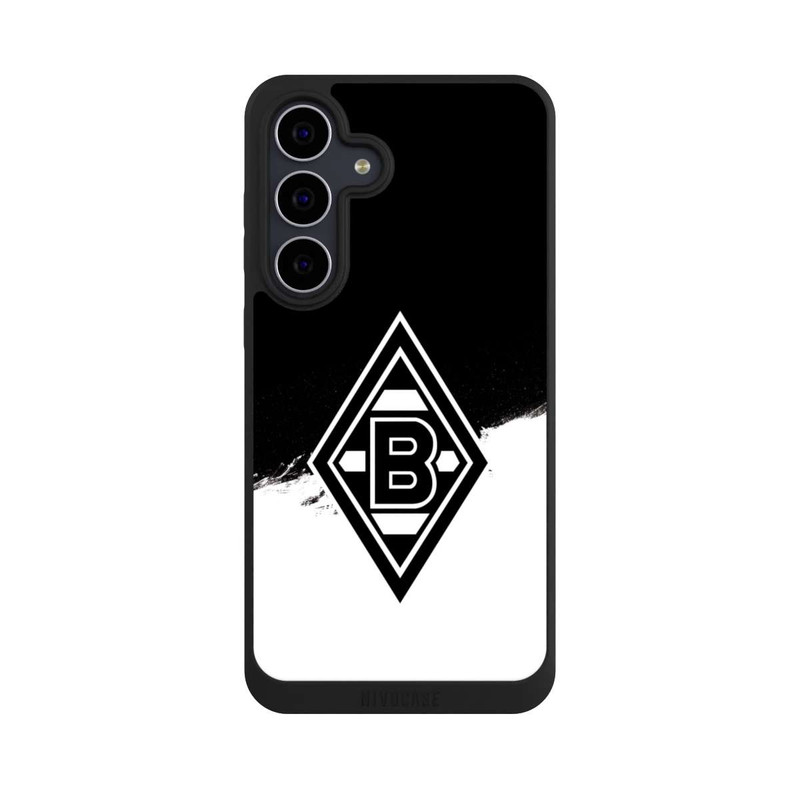 Galaxy S25 FE NIVOpure Borussia Scratch Schwarz-Weiss