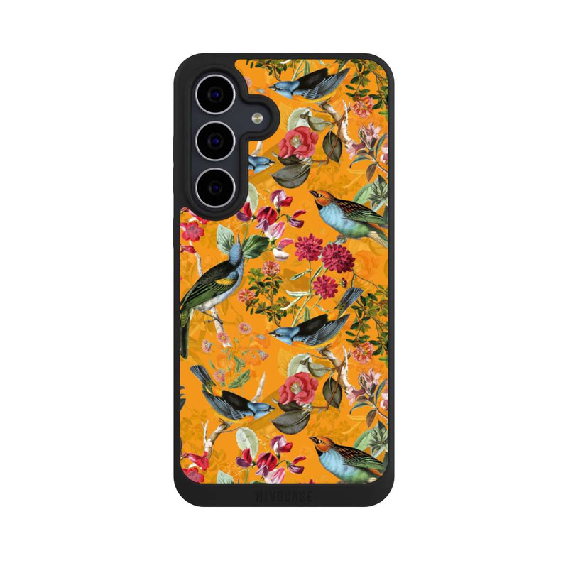 Galaxy S25 FE NIVOpure Tapete mit Vögeln und Blumen