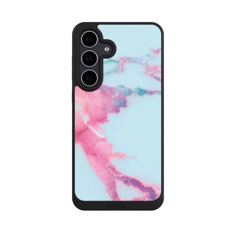 Galaxy S25 FE NIVOpure Hellblauer schillernder Adermarmor