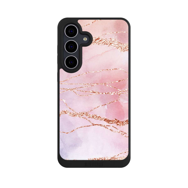 Galaxy S25 FE NIVOpure Marmor Girly Rose Look Pailleté